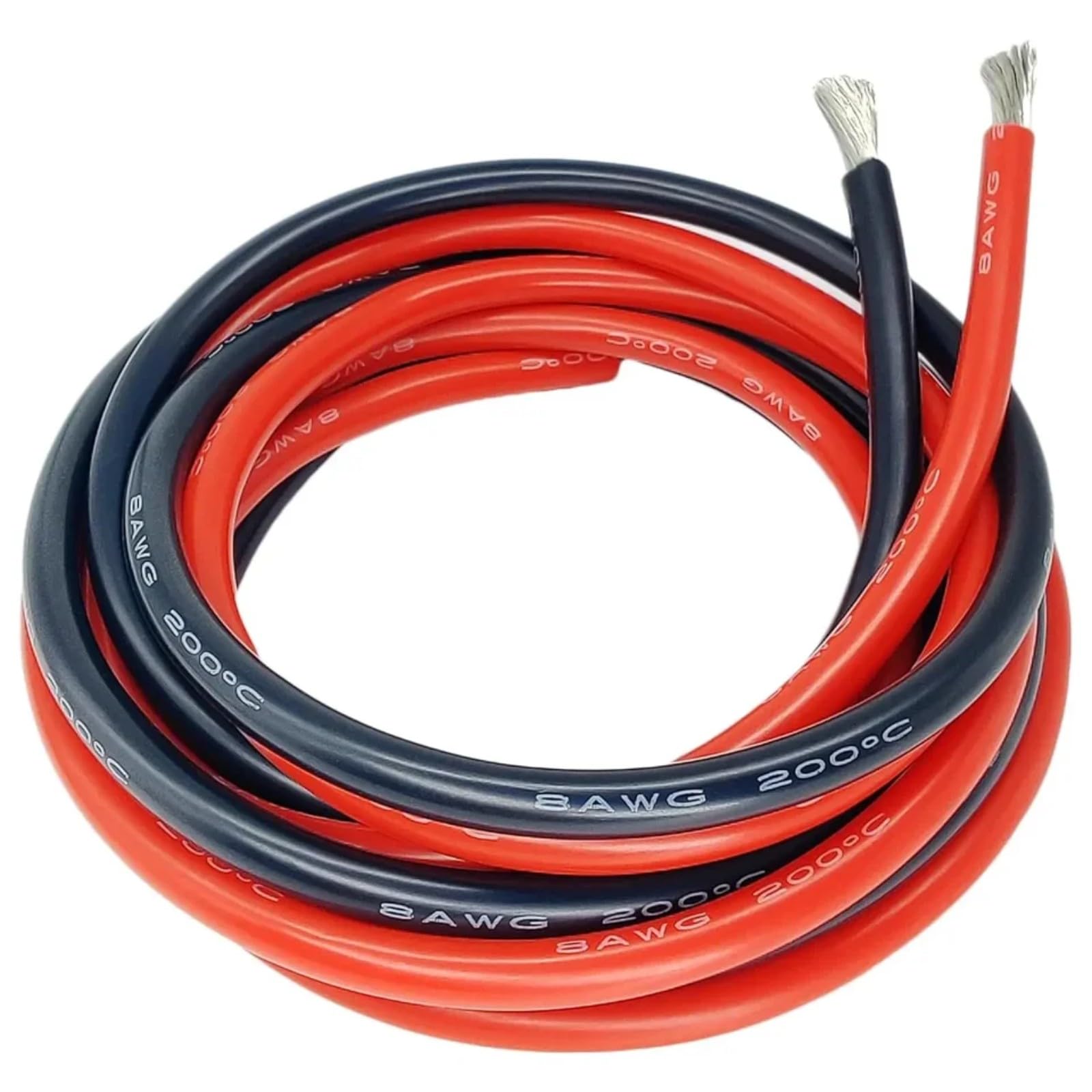 Board-Kabel, Rot, Schwarz, 24 22 20 18 16 14 12 10 8 6 4 AWG (Schwarz; 6 AWG-16 mm²; 1 m-3,28 ft)