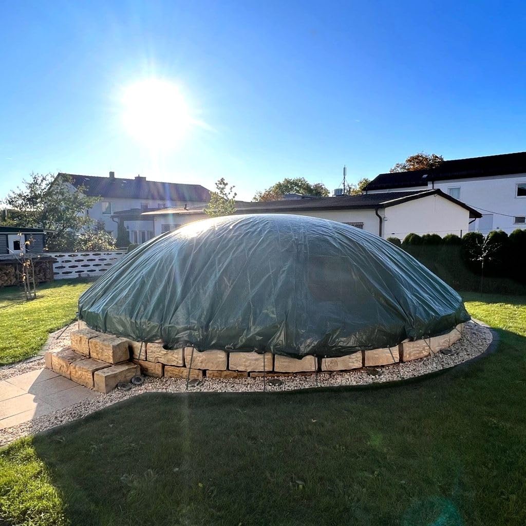 Rothschenk CoverMio XXL Poolkissen Rund | Luftkissen Winter | Poolpolster für winterfeste Poolabdeckung | Aufblasbare Winterkissen Überwinterung für Pool | Kissen für Pool (Ø 4 m)