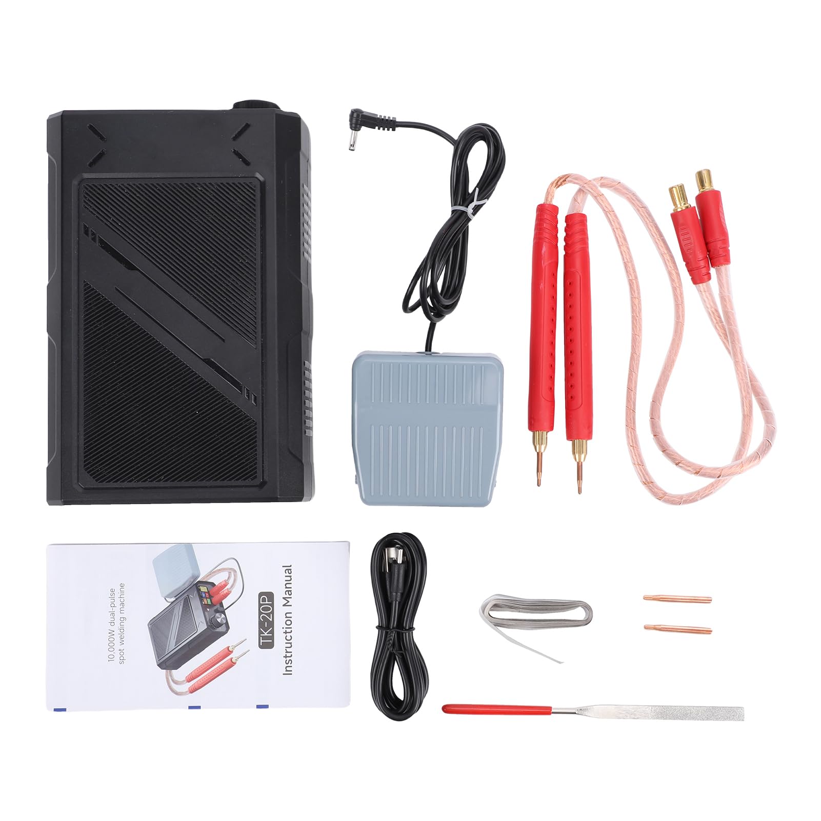 Saldatrice a Punti con Batteria da 10000 MAh, Uscita a Doppio Impulso Regolabile 100 Marce, Saldatrice Punti Portatile di Facile Utilizzo per Batteria di Alimentazione,