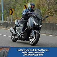 Vista 6 de WFLNHB Llave de bloqueo de encendido para Kawasaki EX250J 2008 250R EX250J SE 2012 EX300A SE 2014
