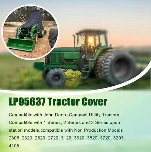 Miniatura 8 de Cubierta de tractor 600D compatible con Kubota, John Deere, Mahindra, Bobcat, cubierta para tractores utilitarios compactos LP95637, grande
