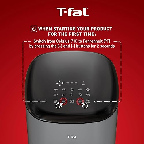 Miniatura 5 de T-fal Freidora de aire digital Easy Fry Max de 5.3 cuartos de galón 10 programas de cocción versátiles, pantalla táctil intuitiva, cesta apta para