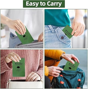 4x6 Inch Waterproof Note Pads Pocket Size 5 Pack, Top-Spiral Notebook with Grid, All-Weather Small Memo Paper Notepad for Outdoor Travel Office School Home Recording (Green)