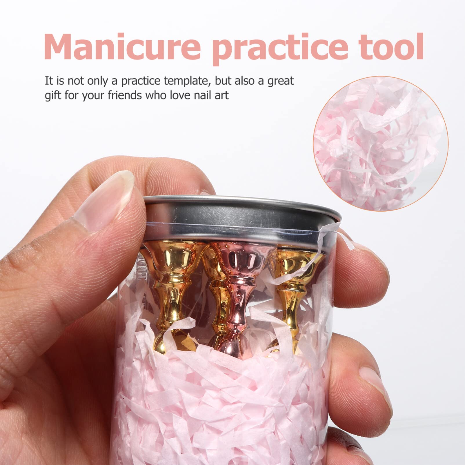 FOMIYES Mount 1 Fake Nail Holder, Nail Tip Practice Base Rack, Nail Practice Training Display Stand, Cute Pumpkin Shape Nail Stand, Nail Shop Supplies Salon Orange