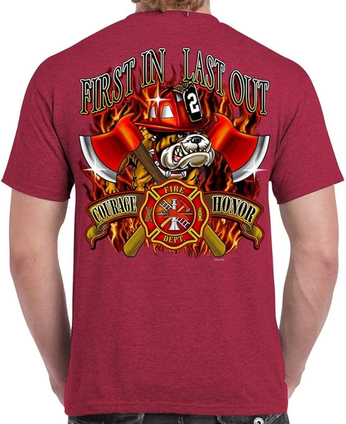 Go4 Custom Bulldog Firefighter TShirt Clothing