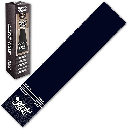 Alfombrilla de dardos de tiro con línea de lanzamiento, puntos de dardos y protector de suelo, no se riza y absorbe los golpes, material de goma