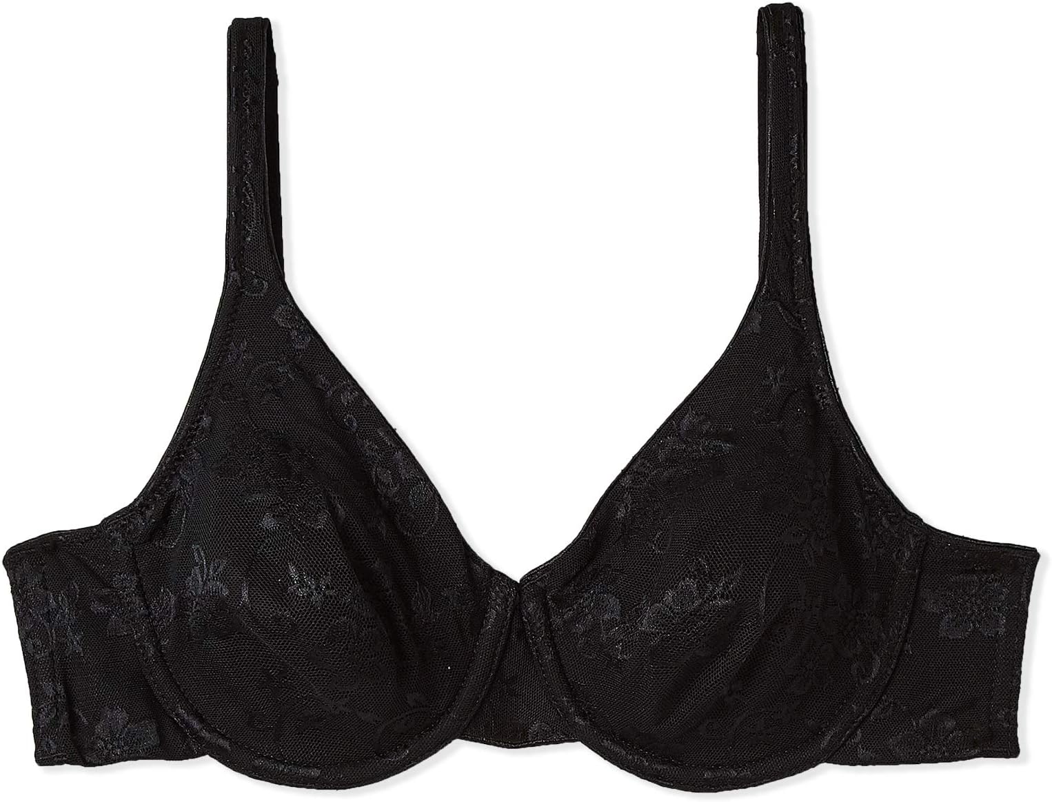 Enamor Non Padded Wired High Coverage Bra, 36D, Black