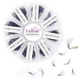 Premade Fans Eyelash Extensions 1000pcs Promades Eyelash Volume Lash Extensions Pointed Base Loose Fans Premade Lash Extensions Fans Handmade Pre Made Volume Lashes Mix (14D-0.05C, 9-16mm)
