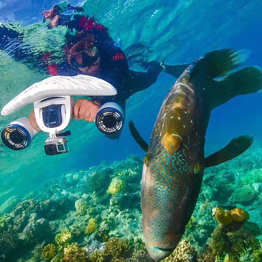 Dron subacuático, propulsor eléctrico, artefacto de natación, Equipo de Buceo de Refuerzo de Buceo autopropulsado, Juguetes Robot Submarino de 1,5 M/S