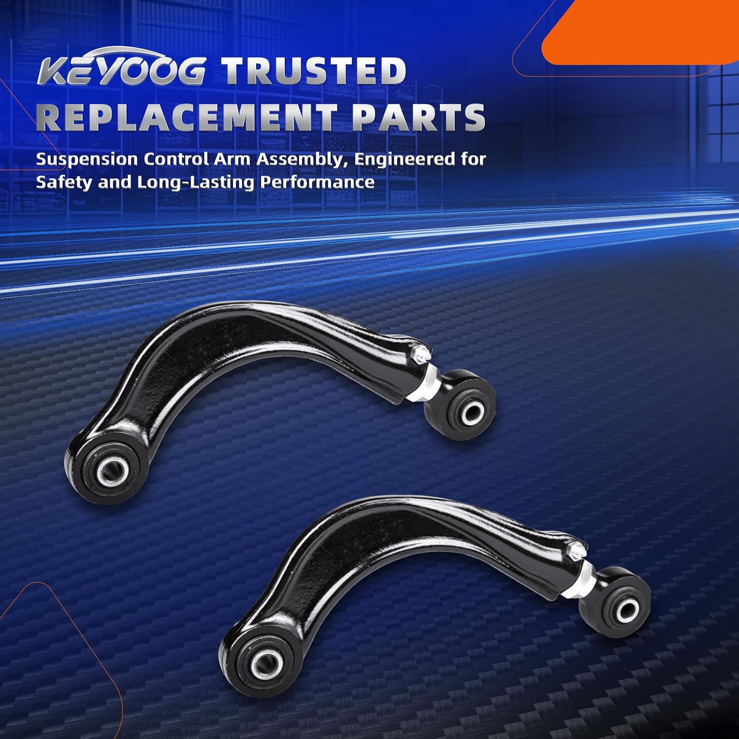 KEYOOG 2Pcs Rear Upper Control Arm Assembly (Adjustment Camber Arm) Fit for Ford C-Max Escape Focus,Mazda 3 5,Volvo C30 C70 S40 V50 K100002 x2 Passenger & Driver Side Suspension