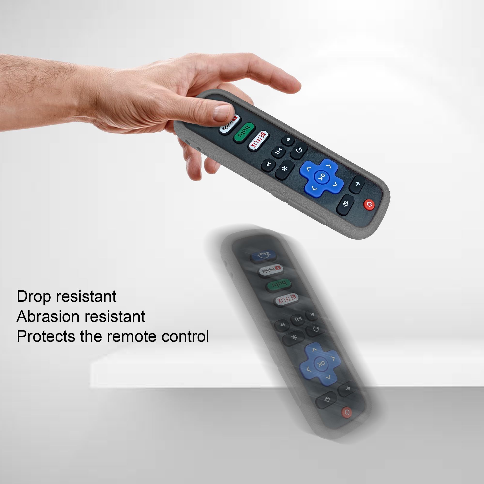Protective Cover for Roku Remote, Environmentally Friendly Silicone Material, Drop-Proof, Dust-Proof, Washable - Image 3
