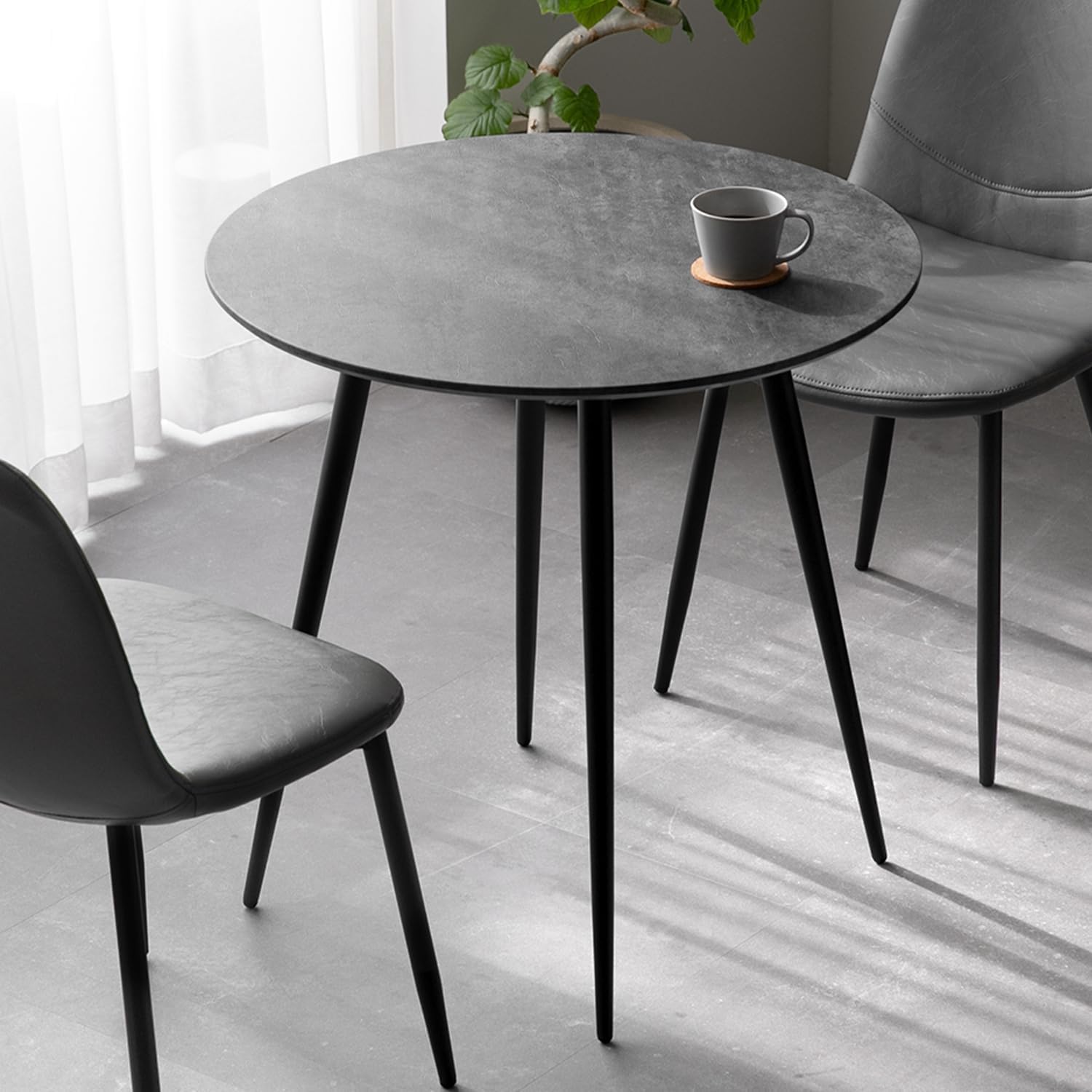 ナガノインテリア NAGANO ダイニングチェア 天然木無垢材 × 革張り