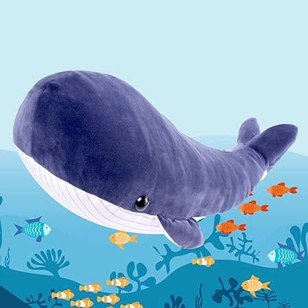 Blue Whale Stuffed Animal Giant Hugging 