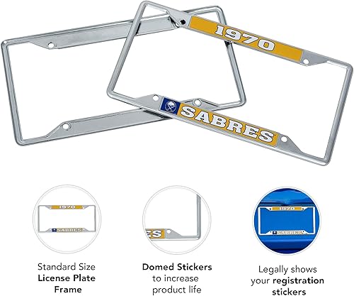 Miniatura 3 de Desert Cactus Buffalo Sabres - Marco de matrícula para la parte delantera o trasera del automóvil, diseño de la NHL Team con licencia oficial de la