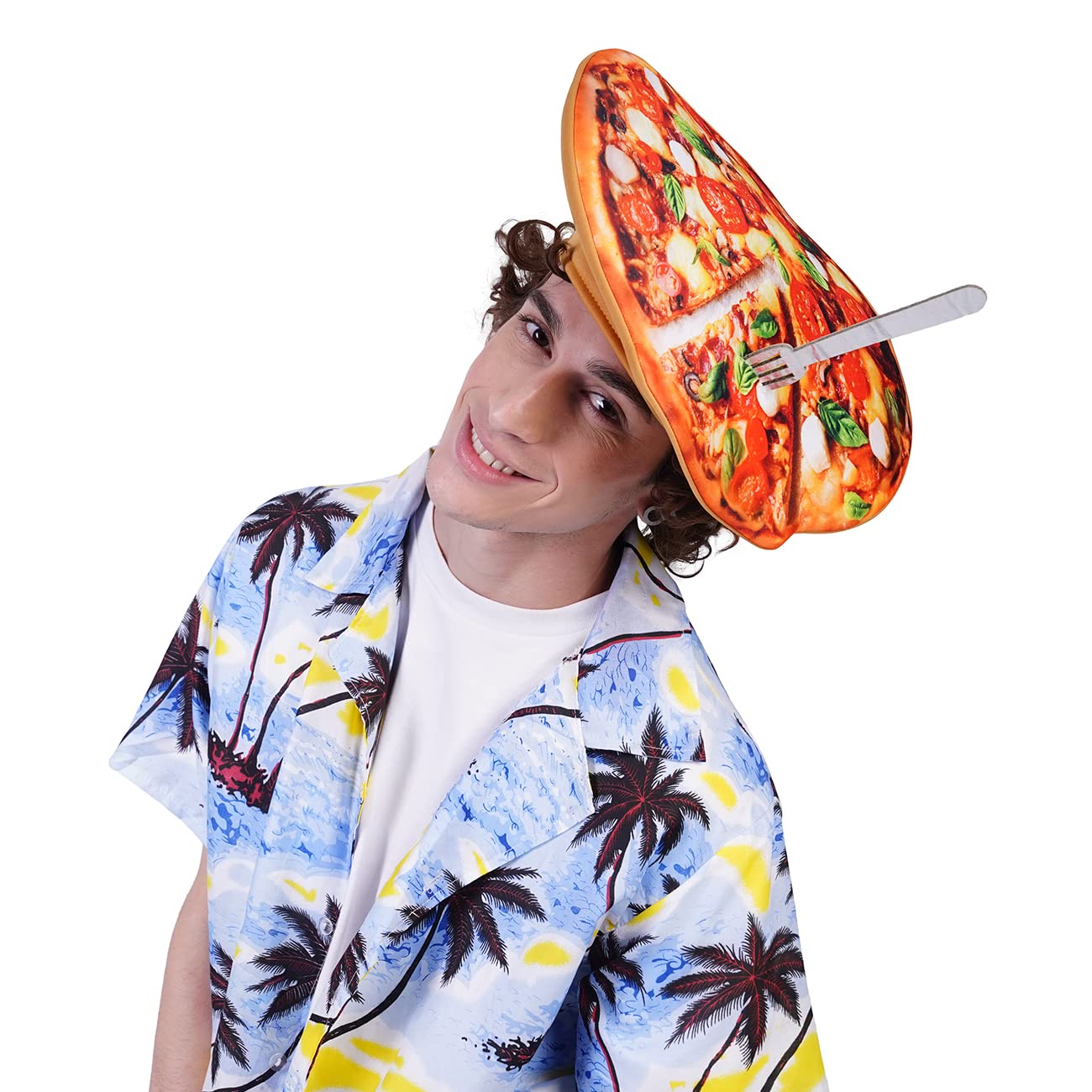 Sombrero de pizza para adultos sombrero de fiesta divertido (Circular)