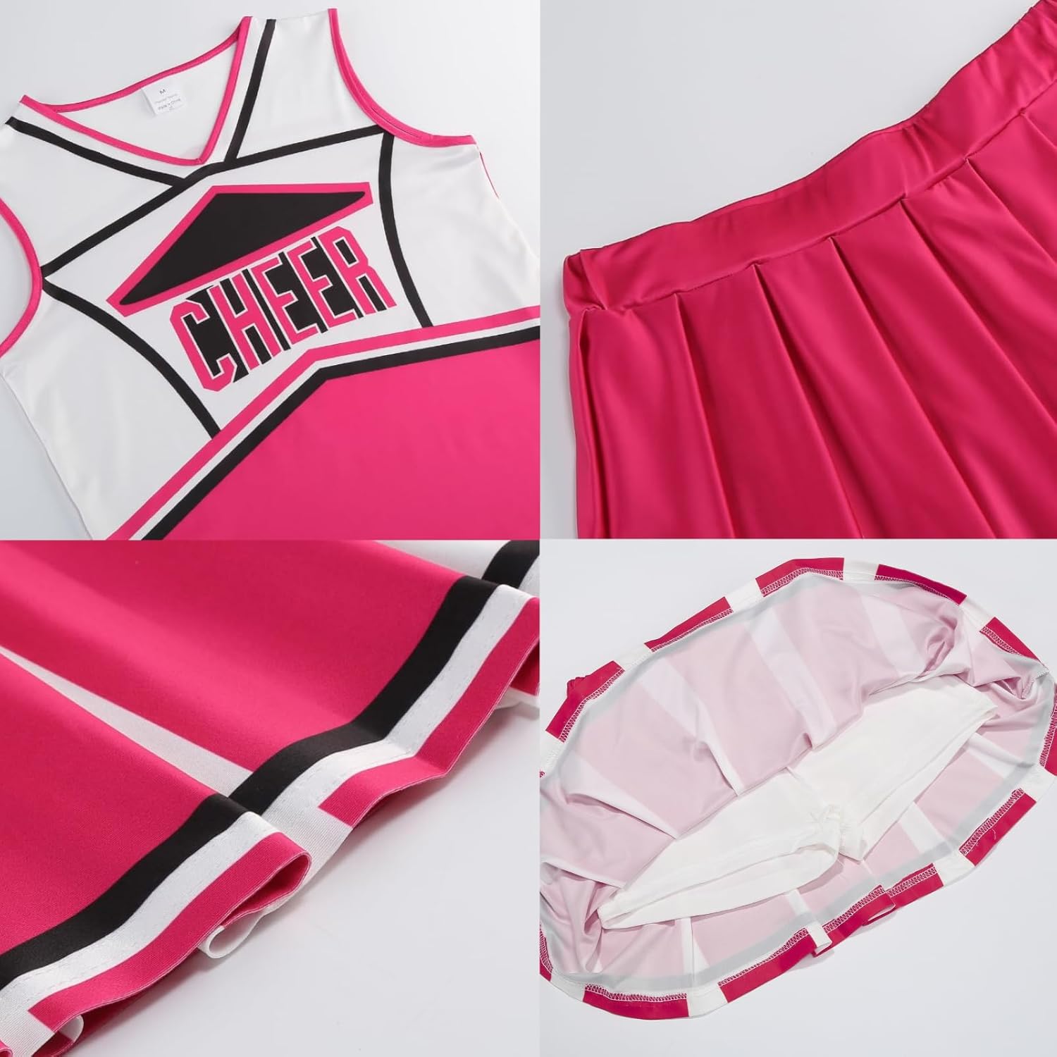 yolsun Cheerleader Costume for Girls Cheerleading Kids Dress up Halloween Cute Uniform High School Cheer leader Outfit - Image 3