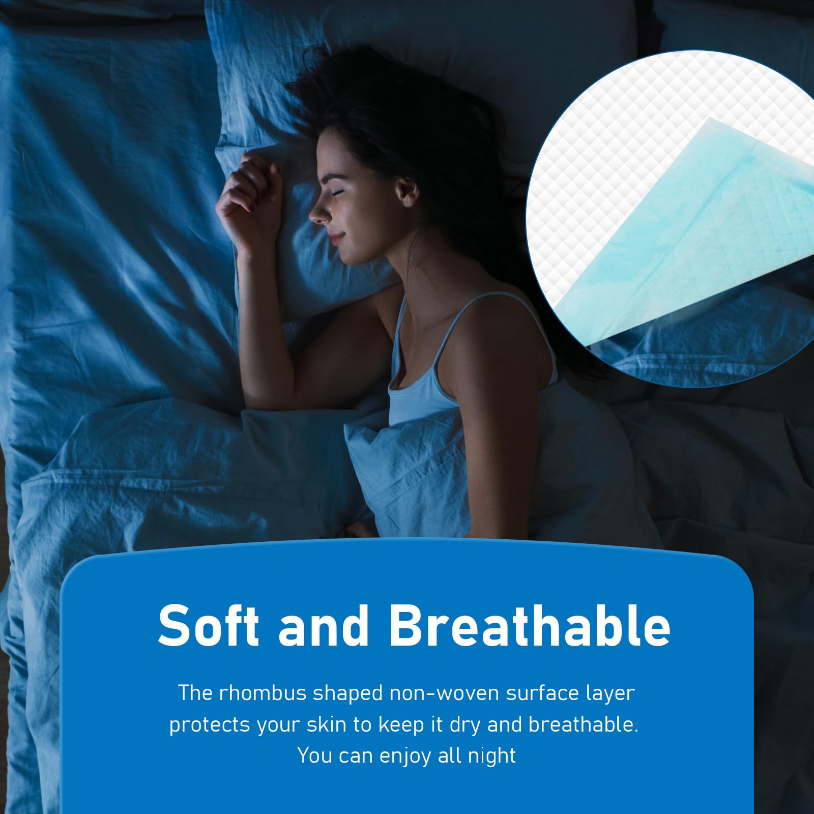 Almohadillas desechables para orina extra grandes de 76 x 91 cm, 50 unidades, almohadillas para adultos