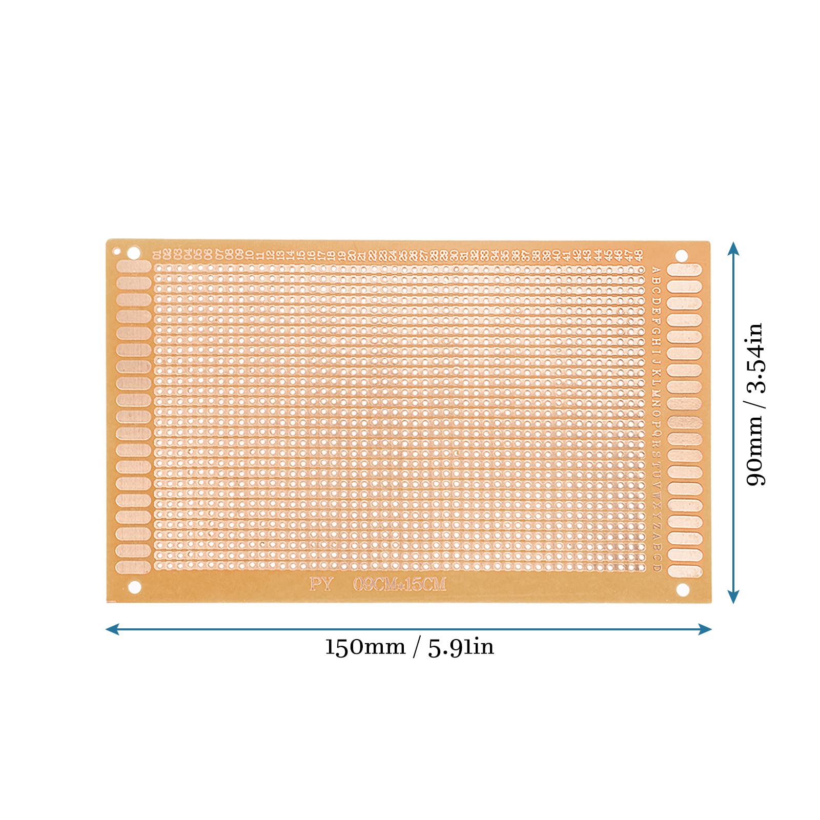 QUARKZMAN 9x15cm Universale Carta Stampato Circuito Scheda x 10pz Singolo Lato Prototipazione Schede per Elettronica Progetti