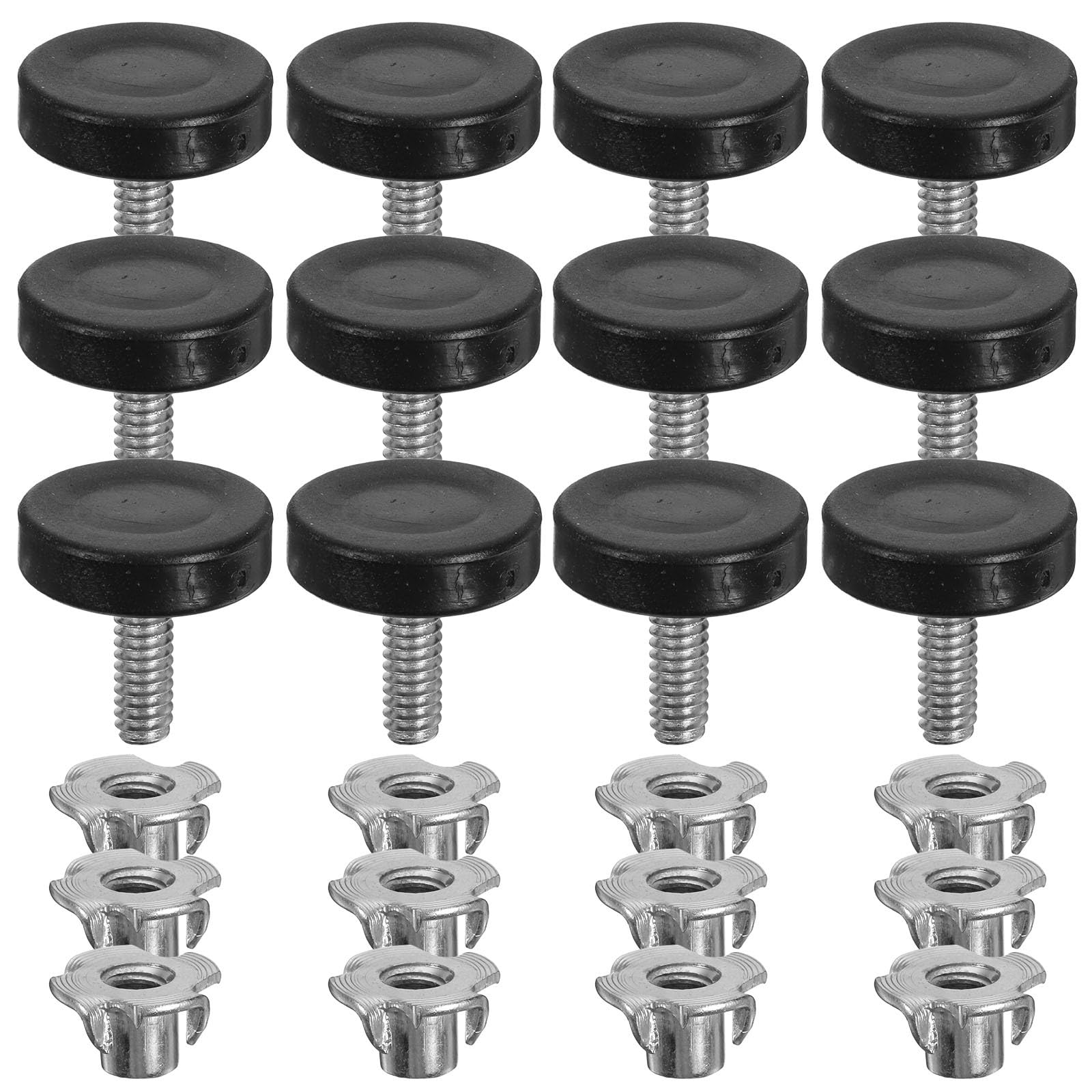 Patas ajustables para muebles con tornillo 1/4 regulable, niveladores pack de 20
