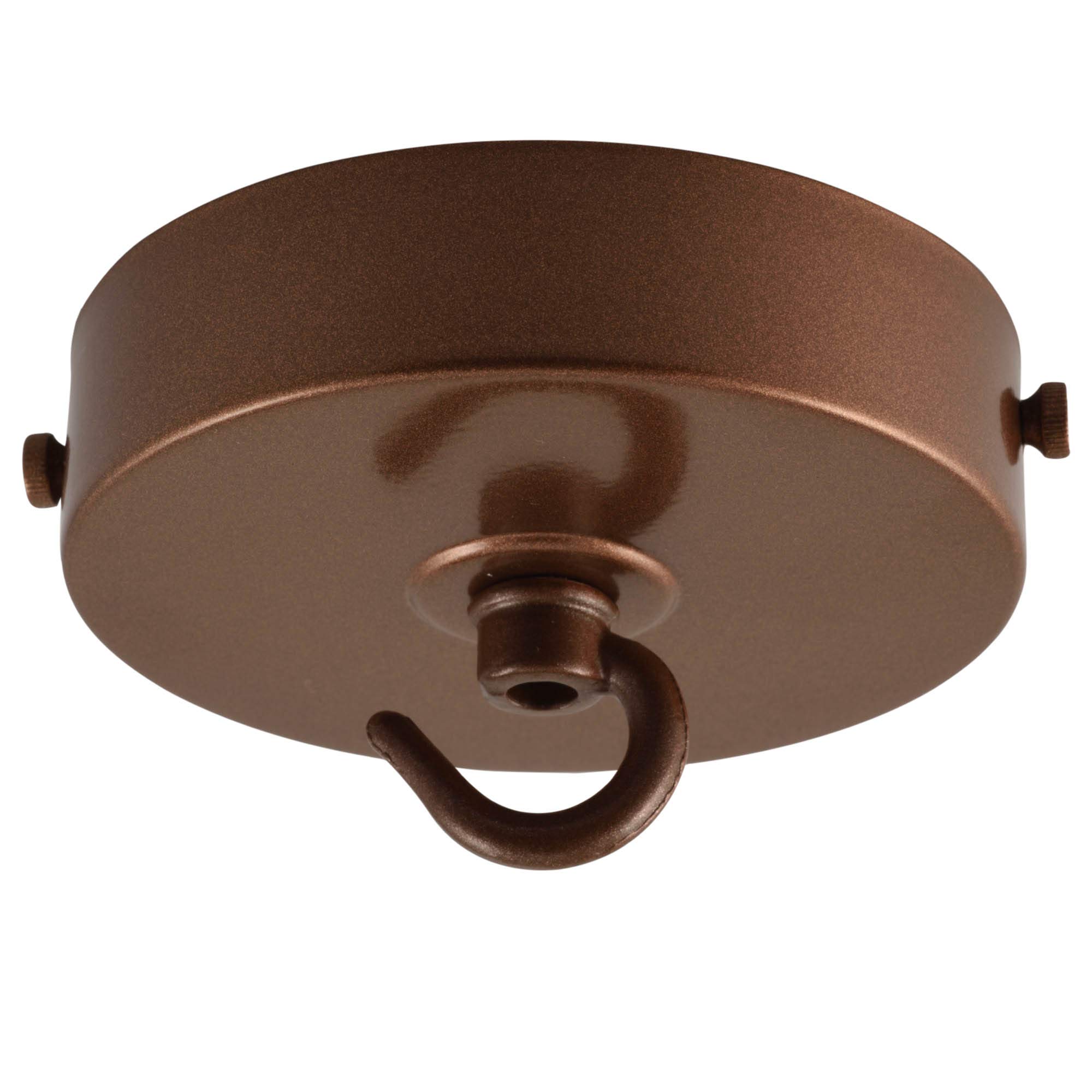 ElekTek Light Fitting Flat Top Lamp Kit with Strap Bracket with Hook 100mm Dia Fusion Bronze