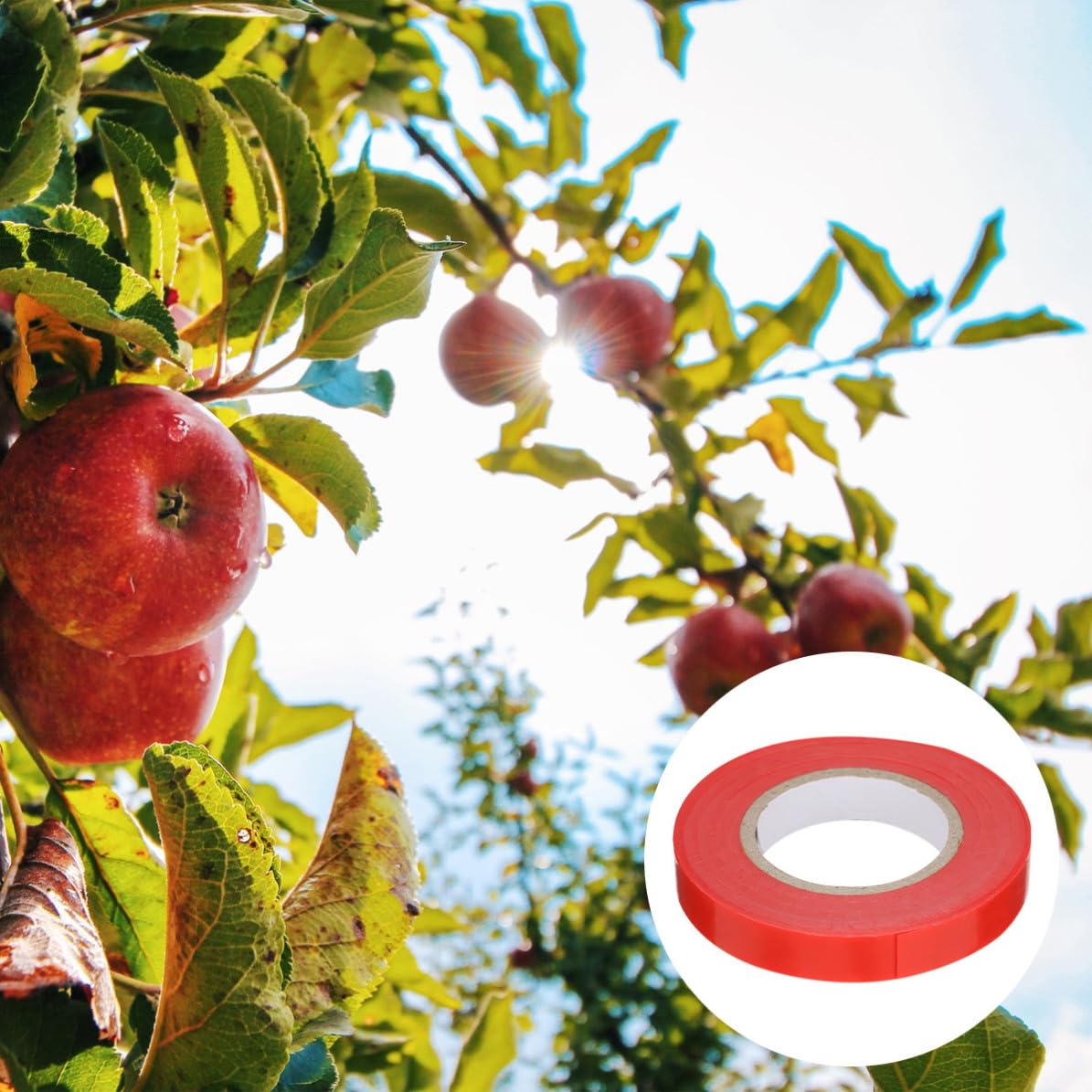 CHILDWEET Nastro Adesivo per Legare Piante 10 Pezzi in PVC Rosso per Pomodori e Peperoni, Riutilizzabile Senza Nodi, per Giardino e Piante da Interno