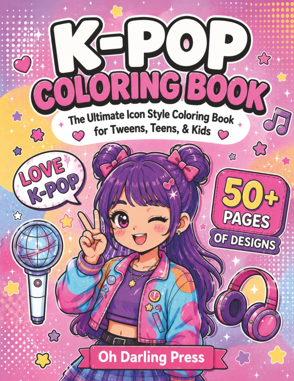 K POP Coloring Book: Idol Coloring Book for Tweens, Teens, & Kids