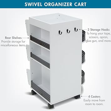 Studio Designs Swivel Organizer, White