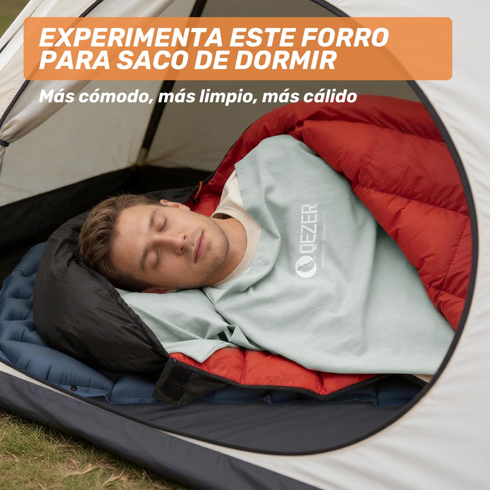 Saco Sabana, Saco de Dormir Compacto de Secado rápido para mochileros, Camping, hoteles y albergues