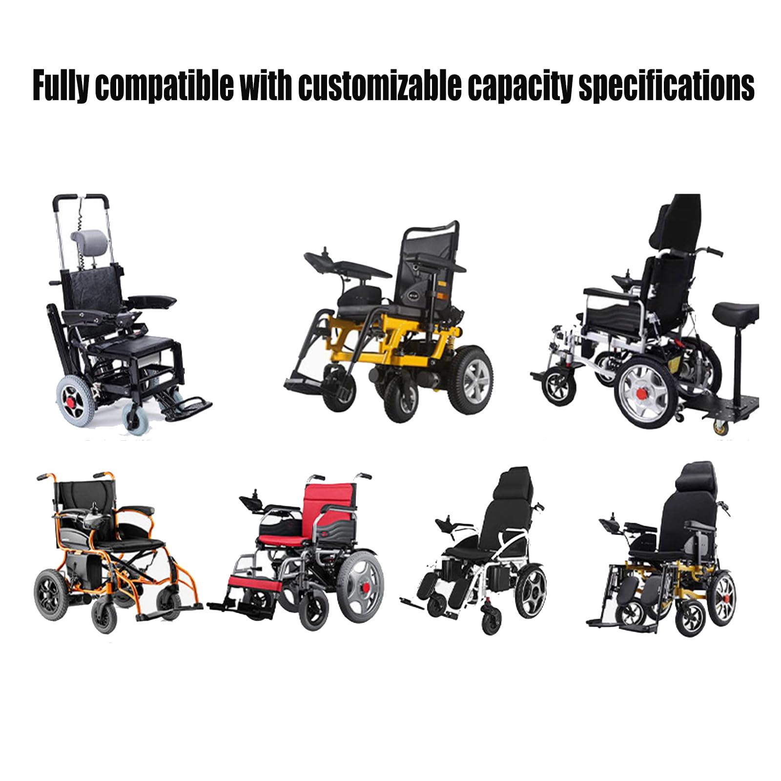 Batería para Silla de Ruedas eléctrica de 24V, 12Ah, 15Ah, 18Ah, 20Ah, 25Ah, 30Ah, 35Ah, 40Ah, 45Ah, 50Ah, batería de Litio con Cargador para Motor de 200W-1200W