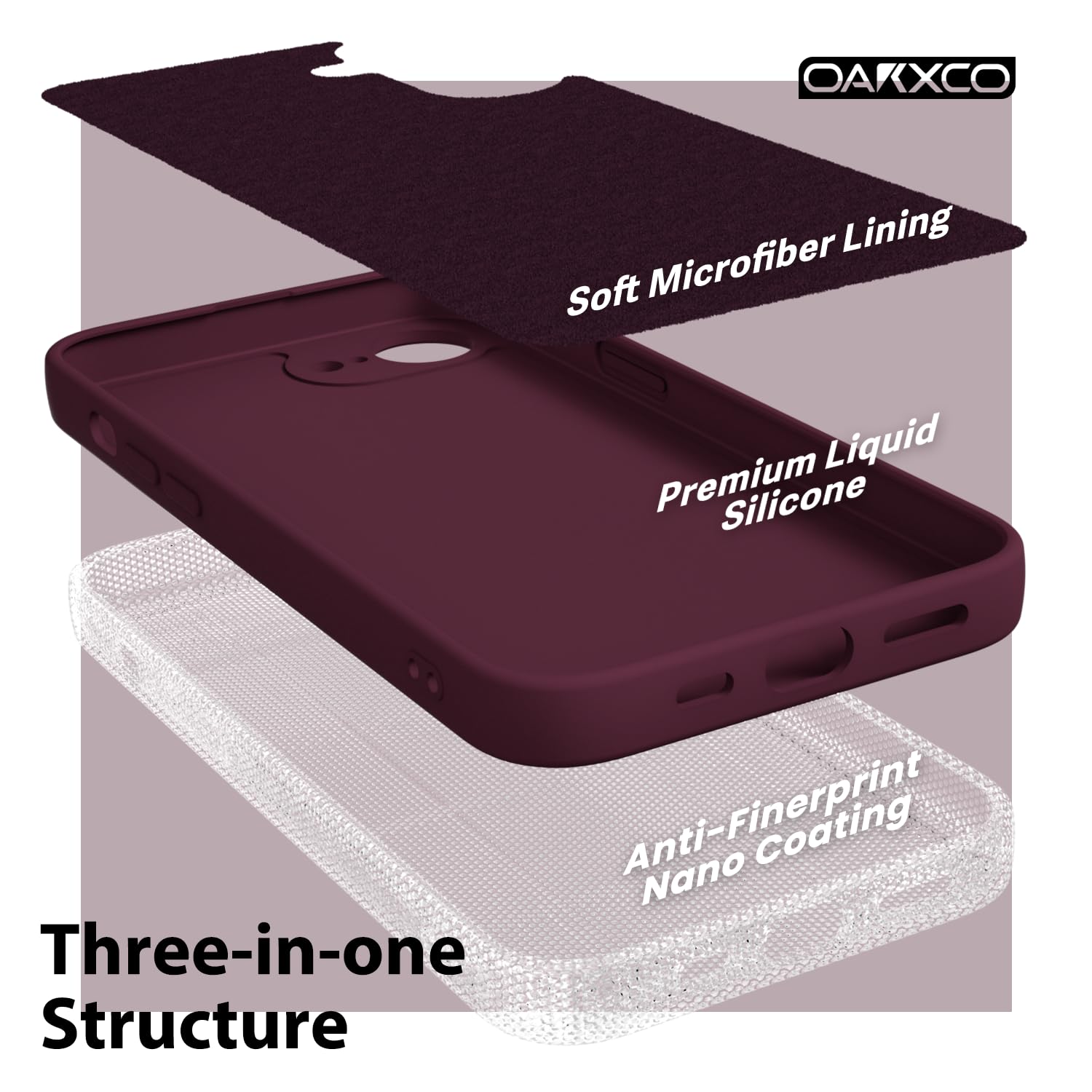 oakxco for iPhone 17 Pro Max Phone Case Liquid Silicone, Cute Thin Slim Grip Soft Rubber Gel for Women Men, Smooth Matte TPU Plain Solid Color Girly Simple Case with Camera Cover, Light Pink — view 174