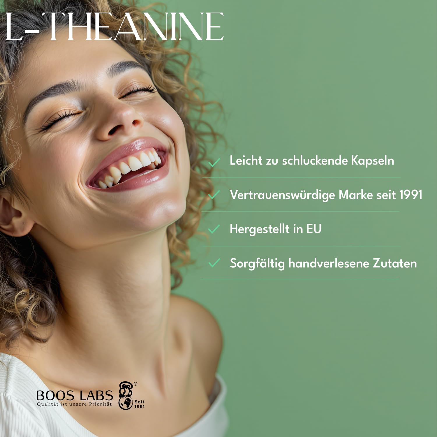 L Theanin Aminosäure 400mg, 150 vegane Kapseln, Hochdosiert, 3er-pack