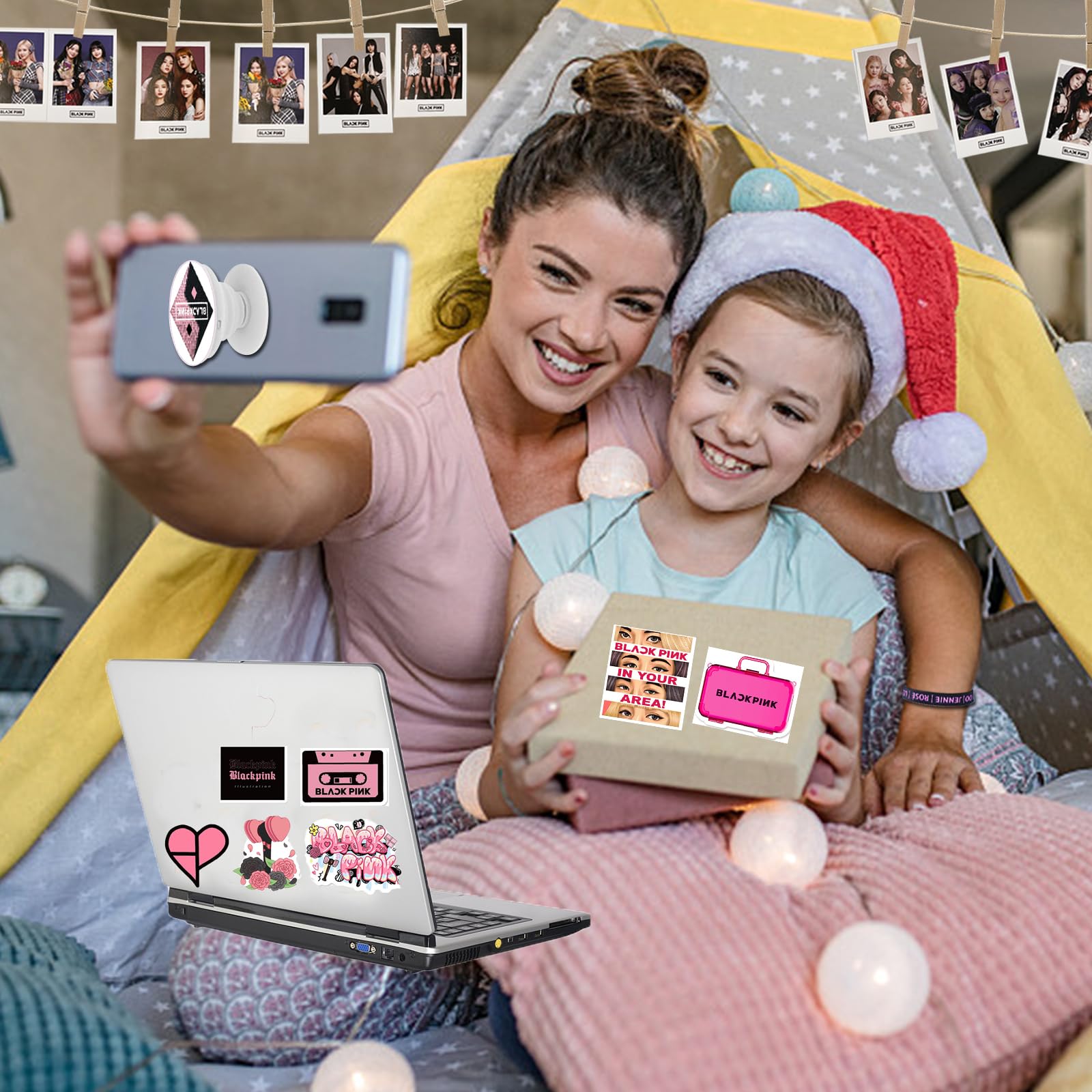 Tulufanskrr Blackpink Fanartikel, fanartikel, cadeauset voor Blink, Blackpink, Merchandise, Kpop, merchandise, cadeauset, sleutelhanger, siliconen armbanden, telefoonhouder, sticker