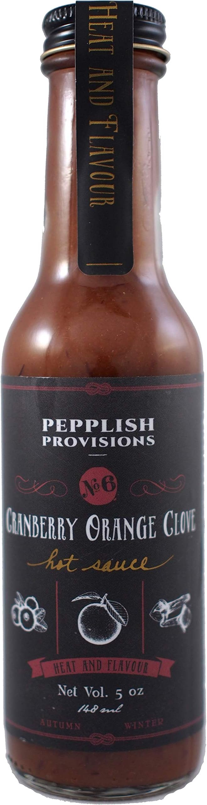 PEPPLISH PROVISIONS Cranberry Orange Clove Hot Sauce