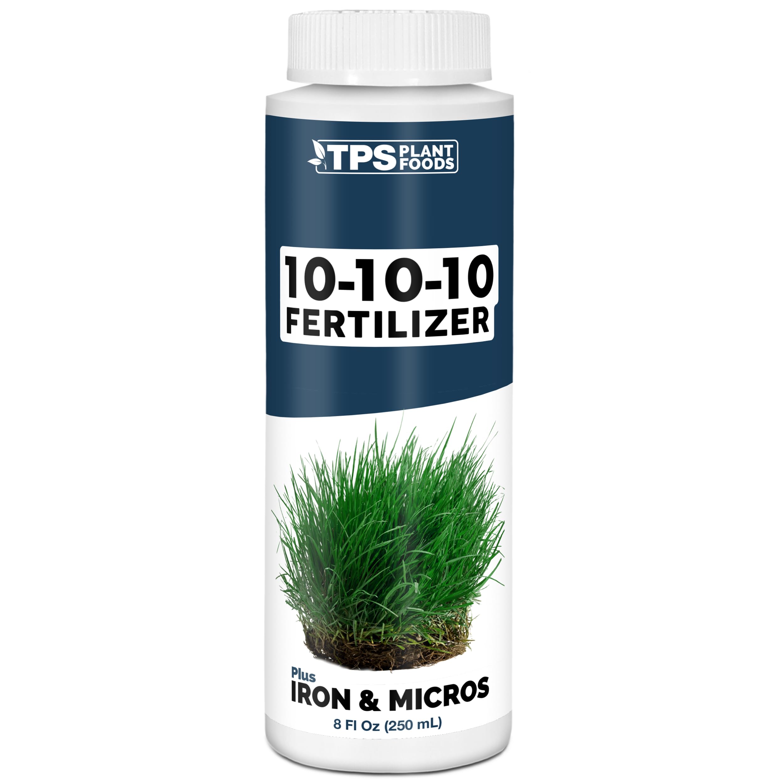TPS NUTRIENTS Liquid 10-10-10 Fertilizer for Lawn and Garden, Triple Ten NPK Plus Iron and Micros, Liquid Plant Food 8 oz (250mL)