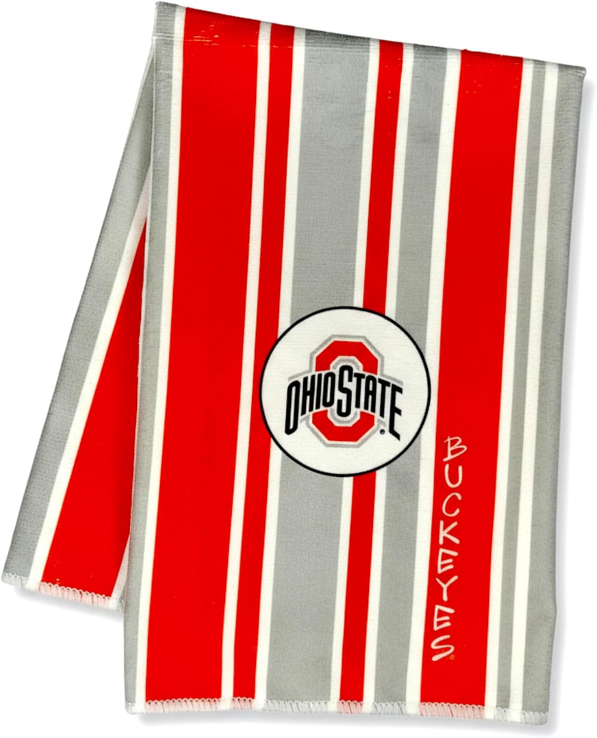Magnolia Lane Ohio State University Big 10 NCAA Kitchen Hand Towel OSU Campus Colors - Reusable Cleaning Cloth- Microfiber Texture, Super Absorbent- Ideal for Student, Alumni, Housewarming