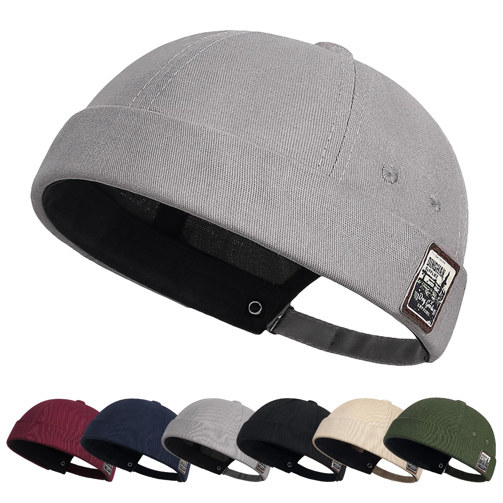 Tiakay Docker Cap für Herren – Verstellbare Seemannsmütze Ohne Schirm (Hafenmütze) aus Baumwolle, Gerollter Bund – Ideal für Angeln, Wandern, Radfahren, Outdoor & Alltag, Ganzjährig Tragbar