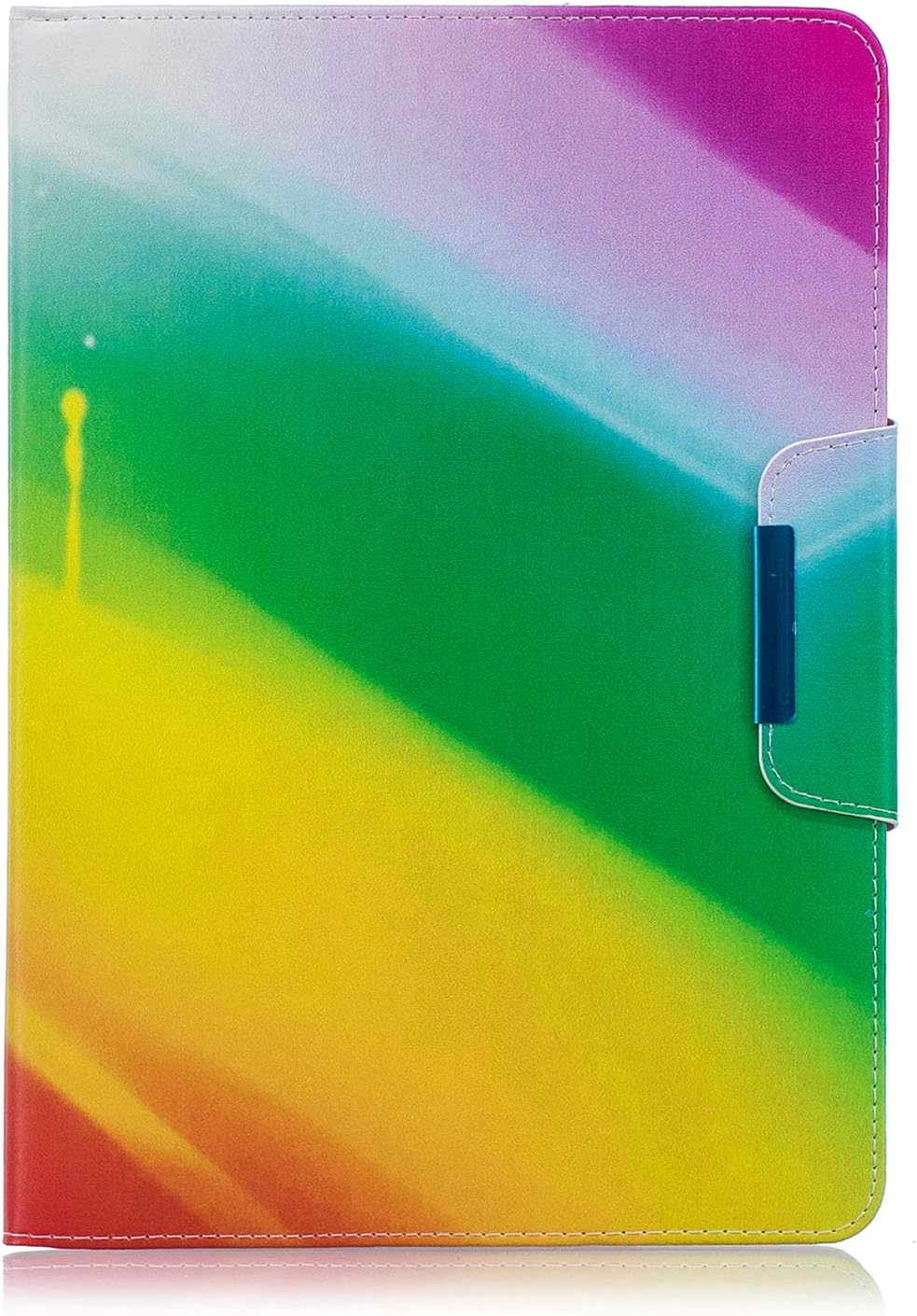 XTstore Samsung Galaxy Tab A 9.7 Inch Case SM-T550/T555, Premium Leather Wallet Case Flip Cover with Card Holder for Galaxy Tab A 9.7" Tablet, Rainbow