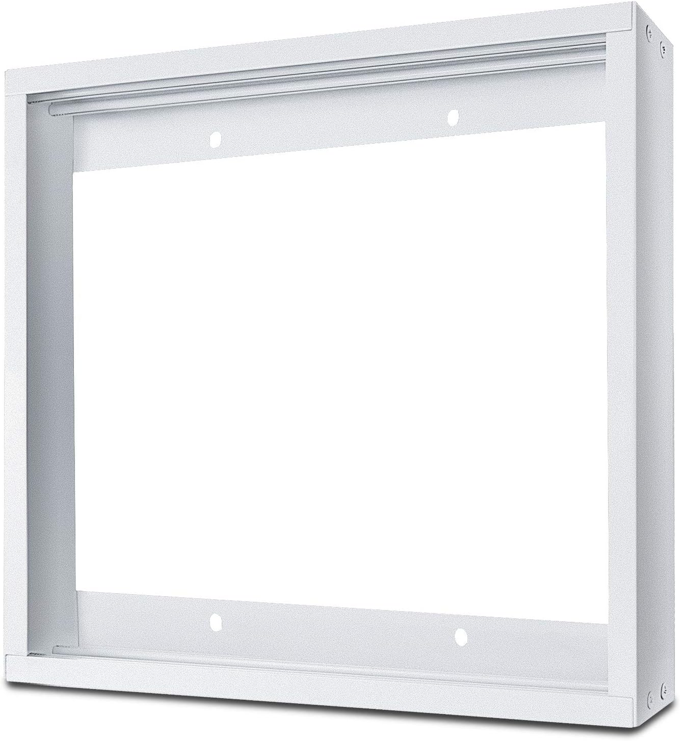 LEDMO 2X2FT Ceiling Frame Kit Aluminium Surface Mounting Bracket Kit for LED Panel Light, Drop Ceiling Light, Edge-Lit Light (White Drywall Flange Kit)