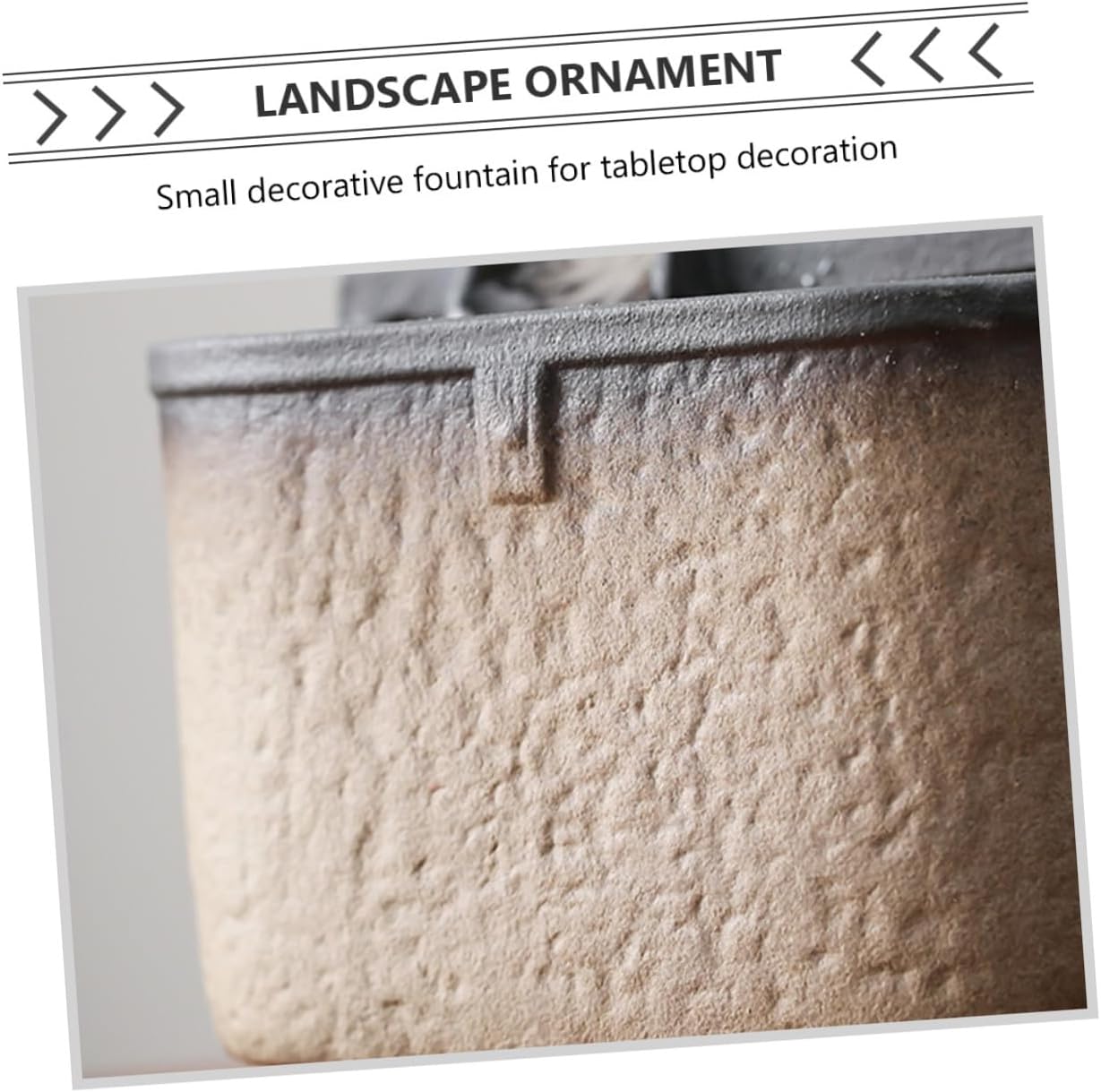 Ceramic Desktop Waterfall Ornament Fountain with Rotating Ball for Office and Home Desk Decor Indoor Tabletop Water Feature Adornment Feng Shui Lucky Flowing Water Design