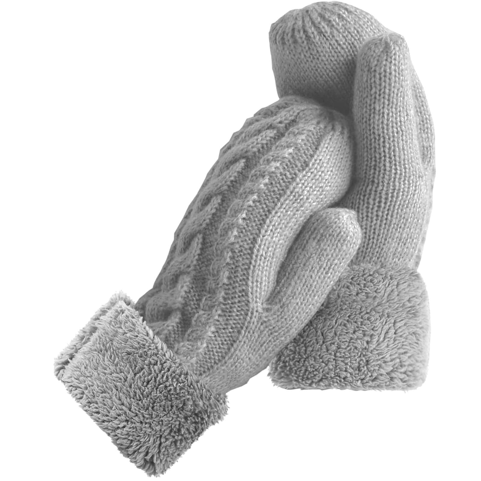 AURUZA Winter Warm Mittens for Women, Cozy Thick Knitted Gloves & Mittens Warm Soft Lining Cold Weather Accessories Gifts