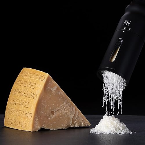 Miniatura 7 de Rallador de queso de lluvia, rallador de queso eléctrico resistente para cocina con 3 cuchillas intercambiables, apto para lavavajillas y