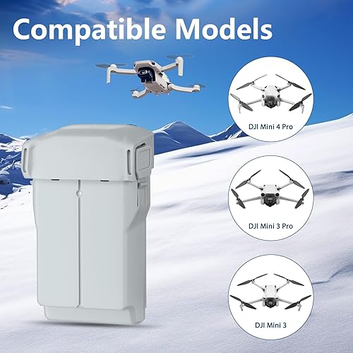Miniatura 2 de Mini 43 Pro Battery Plus, 3850 mAh LiPo Batería de Vuelo Inteligente Compatible con DJI Mini Serie 3Mini 4 Pro Drone, 51 minutos de tiempo máximo de