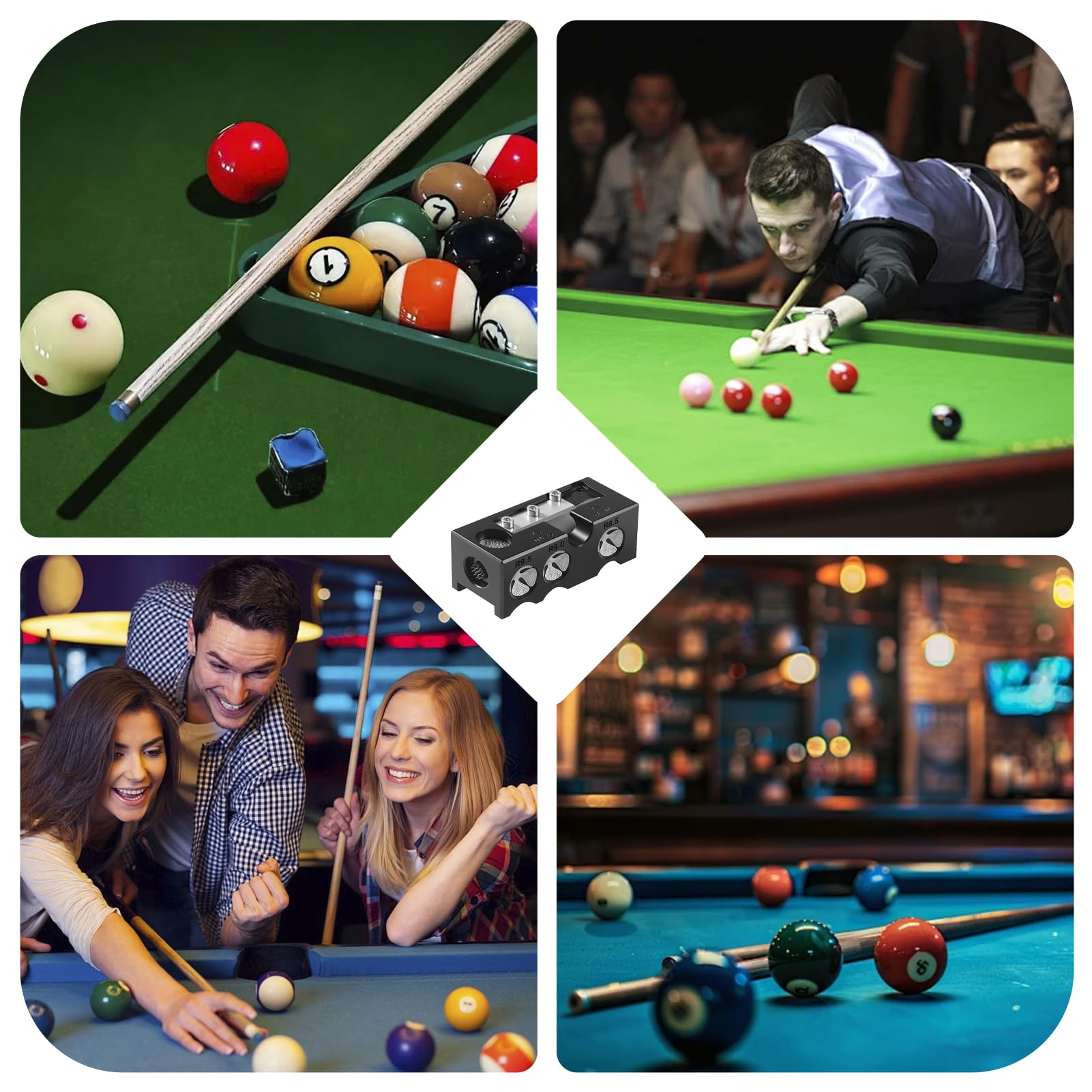 Tête de queue de billard 11 en 1, kit de moulage et de réparation de tête de queue, accessoires de billard, accessoires de queue de billard, accessoires pour l'entretien et la réparation