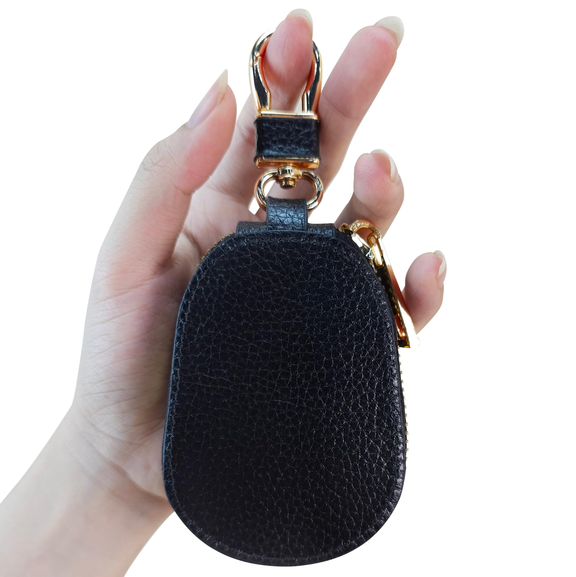 Universal Genuine Leather Car Key Fob Case – Premium Smart Key Holder for Remote Key Fobs