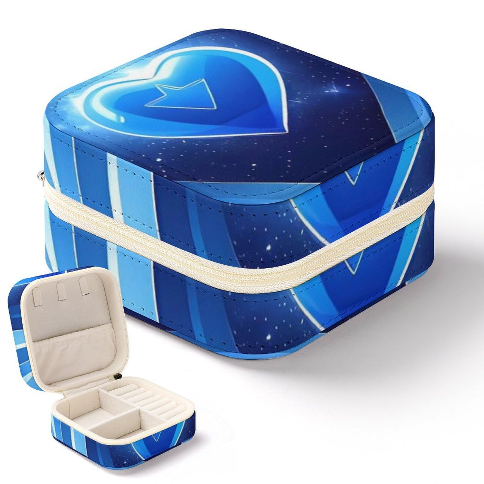 Boîte à bijoux portable en cœur pour organiser vos bagues en voyage