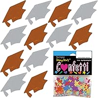 Vista 38 de Confeti Grad Cap Negro, Púrpura Combo - 2 bolsas de media onza (1 oz) (8400/8412)