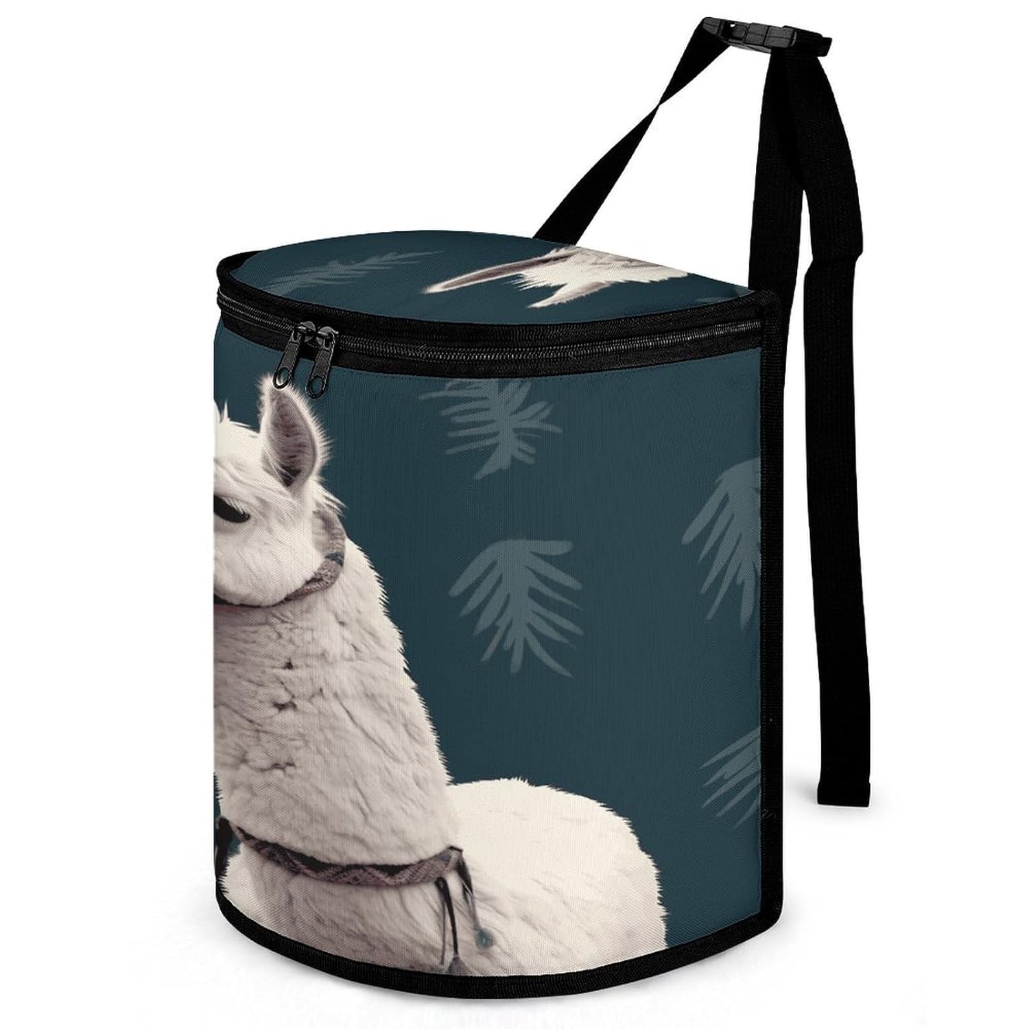 Alpaca Llama Car Trash Can with Lid Multipurpose Trash Bin for Cars Leak-Proof Cars Organizer Storage Bag Waterproof Garbage Can Hanging Car Trash Bag for SUV Truck RV