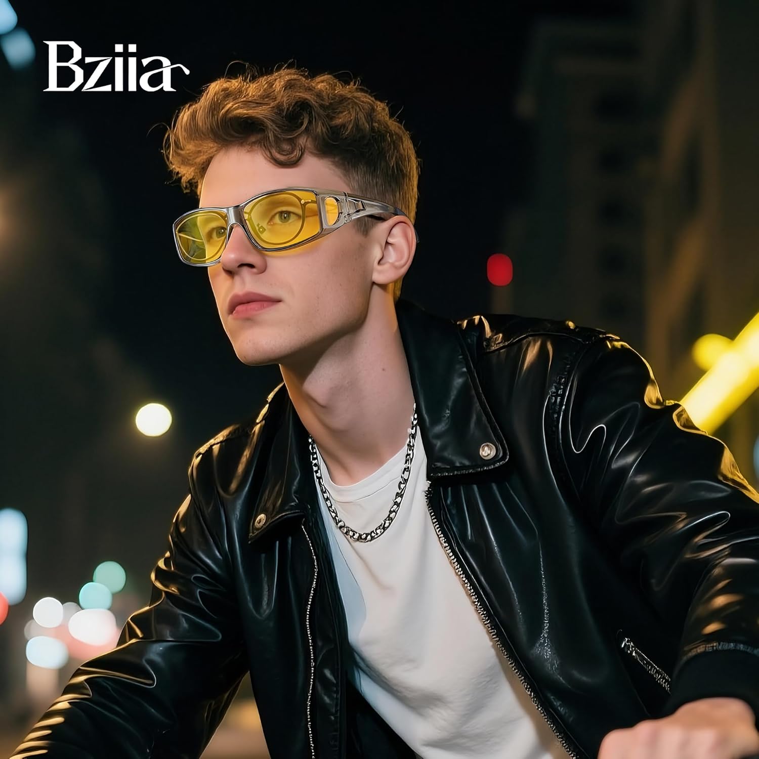 Night Vision Glasses Wrap-Around for Men Women,Fit Over Glasses,UV Polarized Night Driving Glasses with HD Lens - Image 7