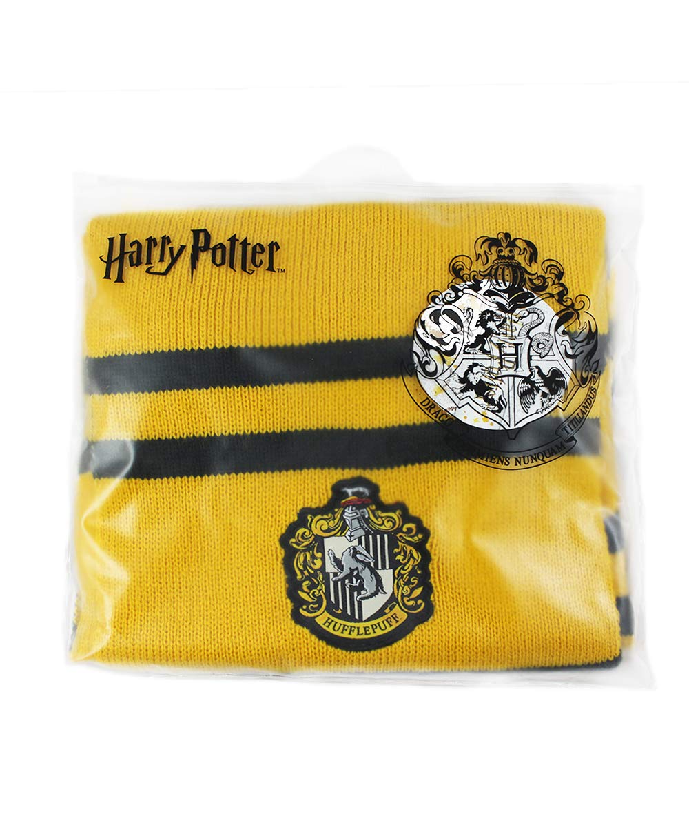HARRY POTTER SCARF OFICIAL Casa de Hufflepuff Hogwarts School of Magic - Licencia ORIGINAL WARNER BROS