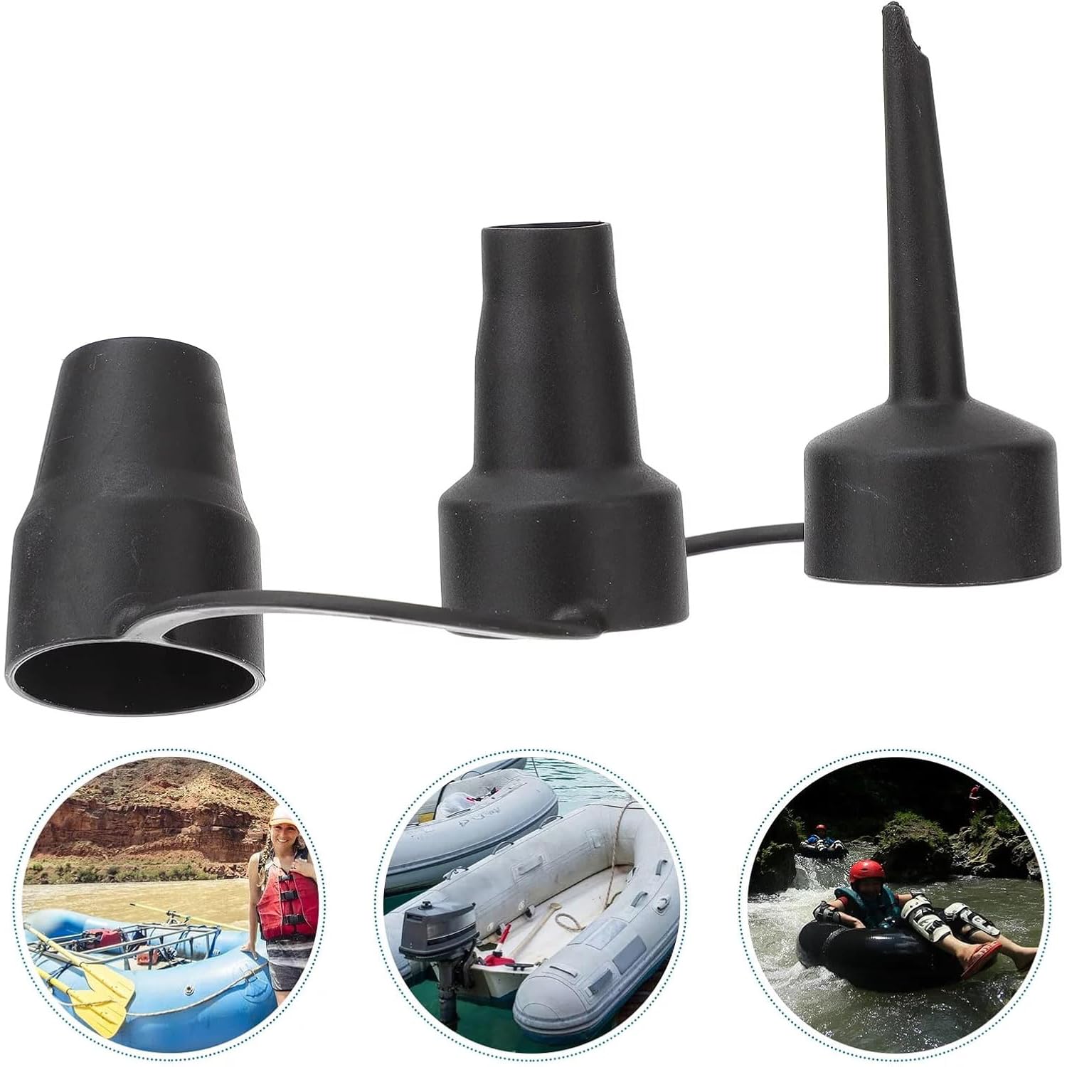 OBEST Buse de Pompe à air,3 Tailles de Buses avec Un diamètre intérieur de 3,2 cm,Adaptateur Pompe Paddle pour Les Matelas gonflables, Les piscines gonflables, et Le matériel de Camping en Plein air